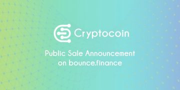 Official Announcement of Cryptocoin project Public Pre-Sale on bounce.finance Platform.