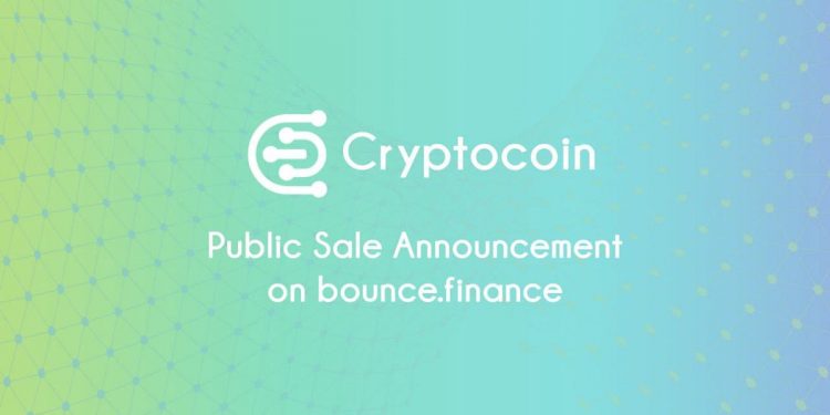 Official Announcement of Cryptocoin project Public Pre-Sale on bounce.finance Platform.