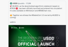 TRON DAO and Other Blockchain Leaders Jointly Roll out USDD
