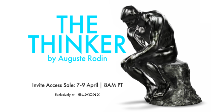 Exclusive ‘The Thinker’ NFTs To Release  In 3D and Augmented Reality on ElmonX