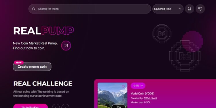 Realpump Launches No-Code Meme Coin Creation Platform on Solana