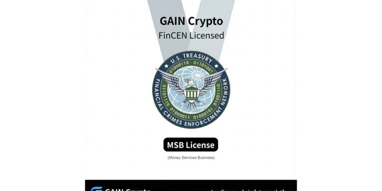 GAIN Crypto Secures U.S. FinCEN MSB Registration as Global User Base Surpasses One Million, Marking a New Phase for Compliant and Scalable Decentralized Futures Trading