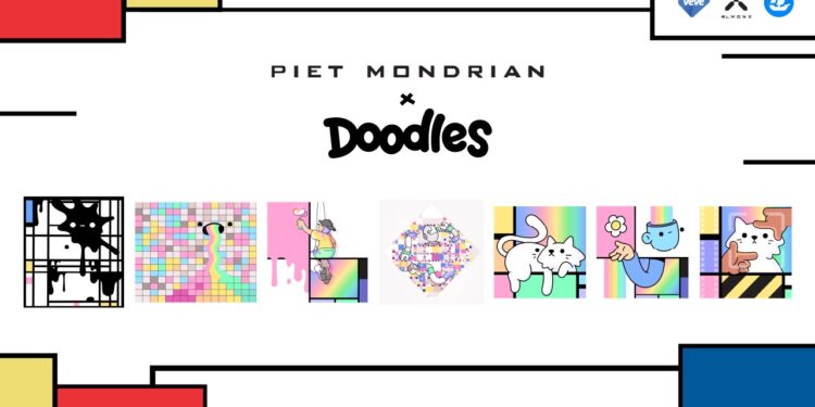 Piet Mondrian x Doodles: Five of Modern Art’s Most Iconic Masterworks Reimagined as Digital Collectibles and Physical Art Prints — For the First Time Ever
